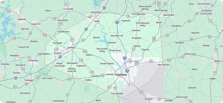 Service area map